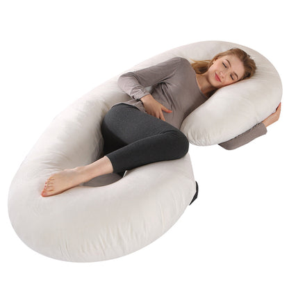 Crystal Velvet C-Shaped Maternity Sleeping Pillow