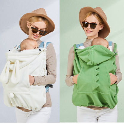 2 images of women with 2 differents color of Kids' Versatile Cartoon Strap Cape