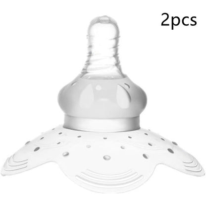 one nipple shield with writing 2pcs