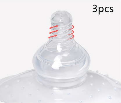 one nipple shield with writing 3pcs