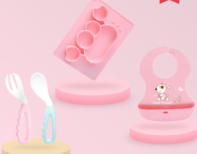 Cartoon Silicone Baby Bowl with Strong Suction Base for Infant Feeding