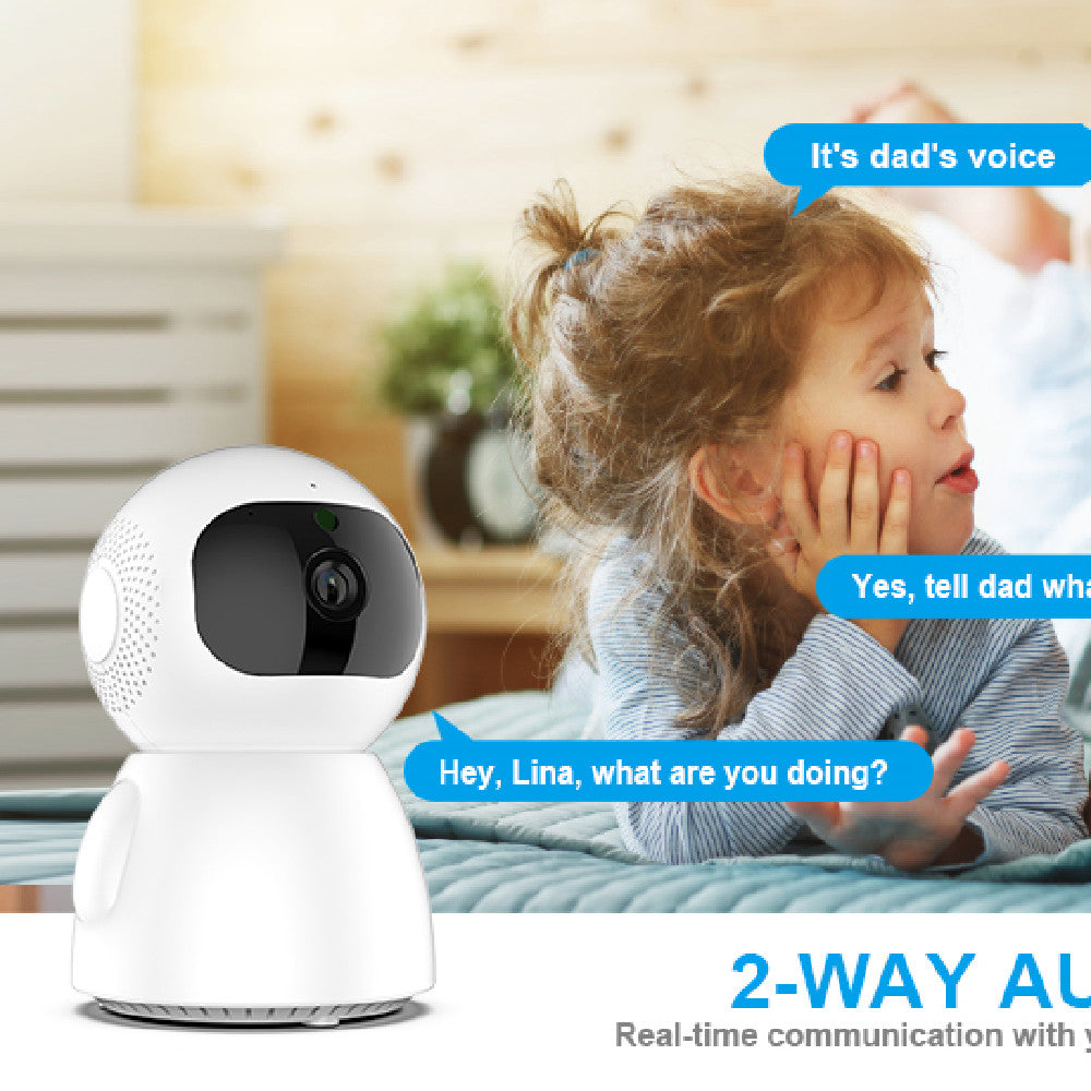 baby speaking with 3MP HD WiFi PTZ Home Security Camera 