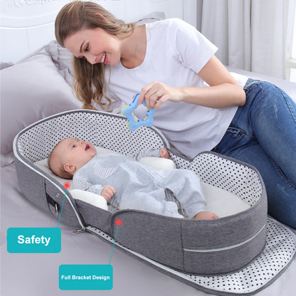 Multifunctional Portable Folding Crib & Mammy Bag - Ultimate Baby Bed