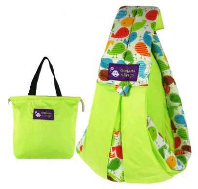 green Cotton Breathable Sling Baby Carrier