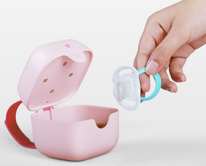 pink Compact UV Pacifier Disinfection Box