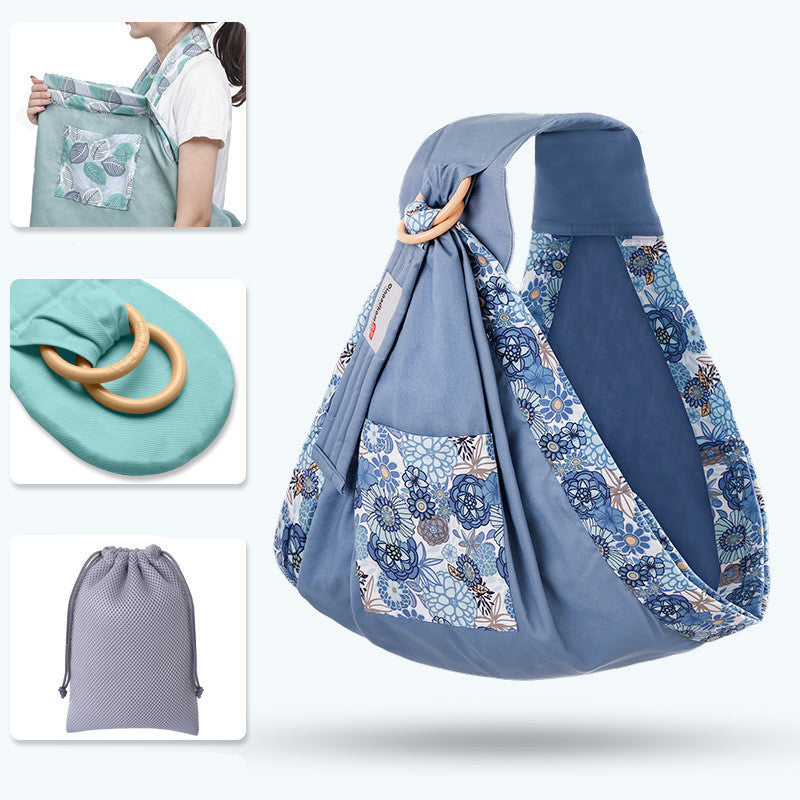 blue color Soft & Breathable Baby Wrap Carrier 