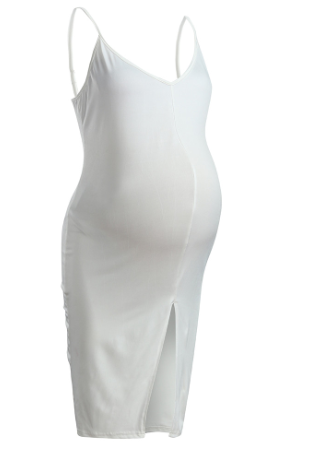 Elegant Maternity Party Dress with Loose Waist & Cocoon Silhouette