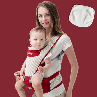 red Multifunctional Baby Waist Stool for Comfortable Carrying