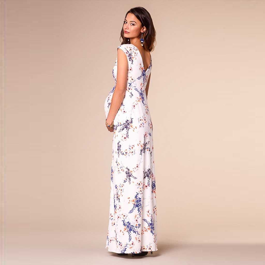 women wear Floral Chiffon Slim Dress 