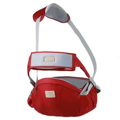 strong red Comfortable Multifunctional Baby Waist Stool & Carrier Strap