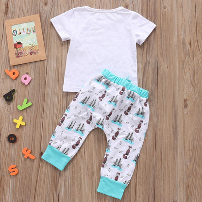 Newborn Baby Clothes Set | T-shirt Tops+Pants | 100% Cotton