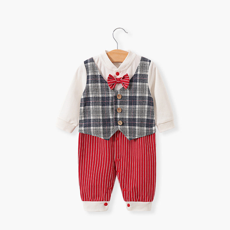 Baby Long Sleeves Bow Tie Jumpsuit - Children Clothing Fashion 2024