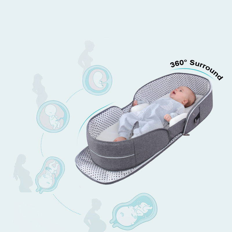 Multifunctional Portable Folding Crib & Mammy Bag - Ultimate Baby Bed