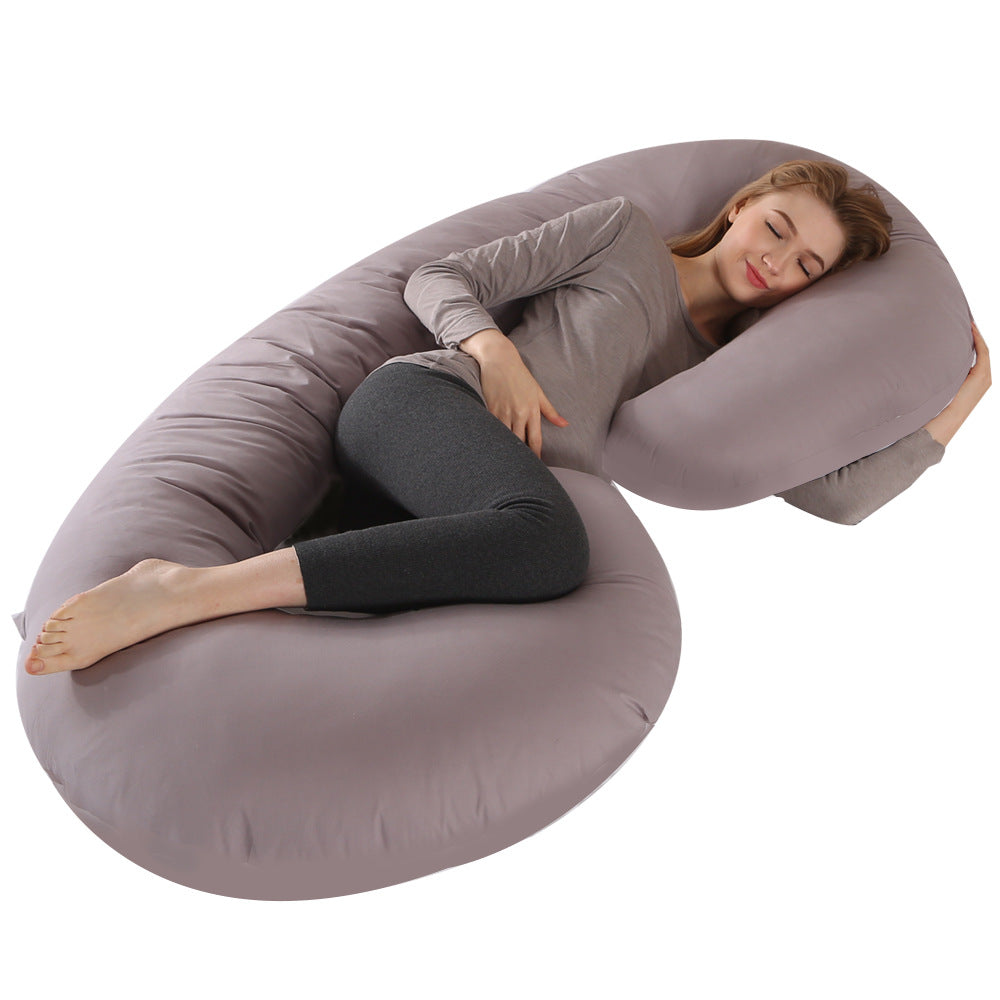 Crystal Velvet C-Shaped Maternity Sleeping Pillow