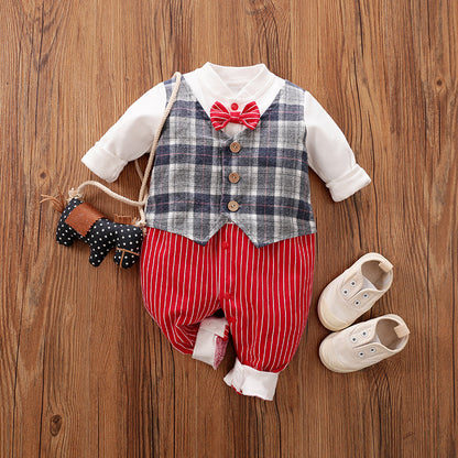 Gentleman Style Baby Jumpsuit - Spring & Autumn Collection