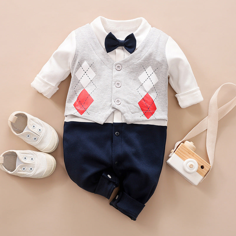 Gentleman Style Baby Jumpsuit - Spring & Autumn Collection