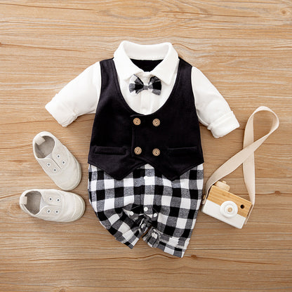 Gentleman Style Baby Jumpsuit - Spring & Autumn Collection