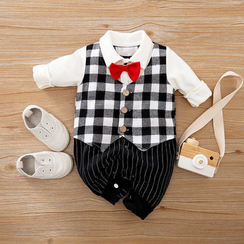 Gentleman Style Baby Jumpsuit - Spring & Autumn Collection