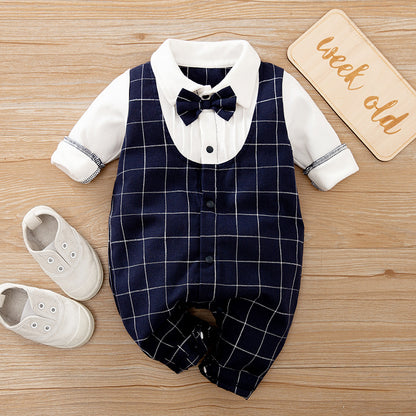 Gentleman Style Baby Jumpsuit - Spring & Autumn Collection