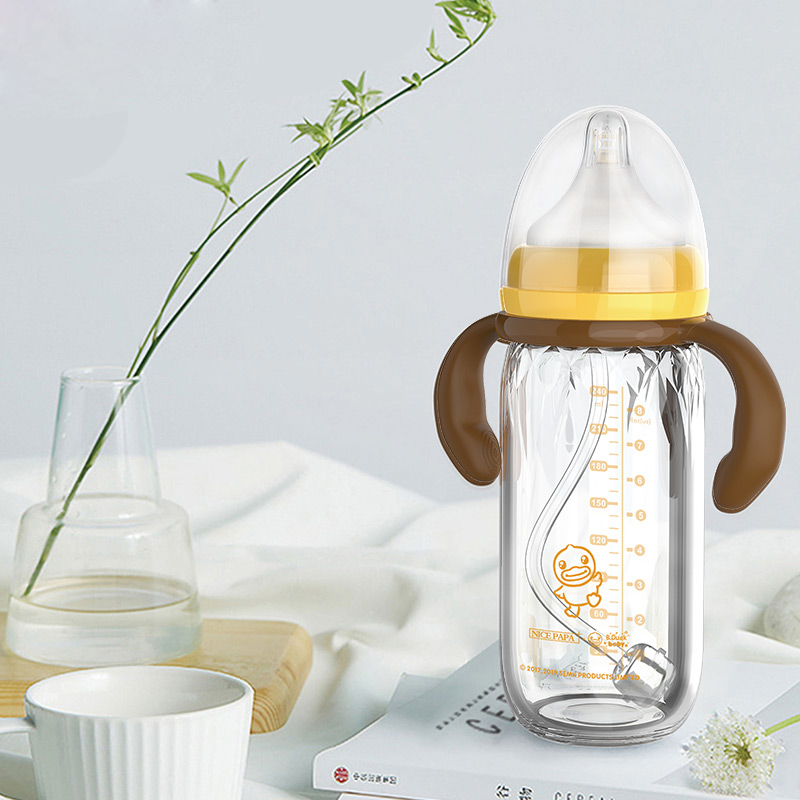 USB Heated Constant Temperature Glass Feeding Bottle for Newborns