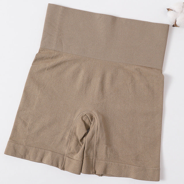 Seamless High-Waist Maternity Sport Shorts brown