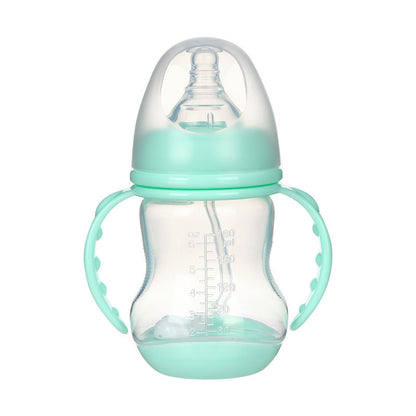 Anti-Colic Wide Caliber PP Baby Bottle with Straw & Handle