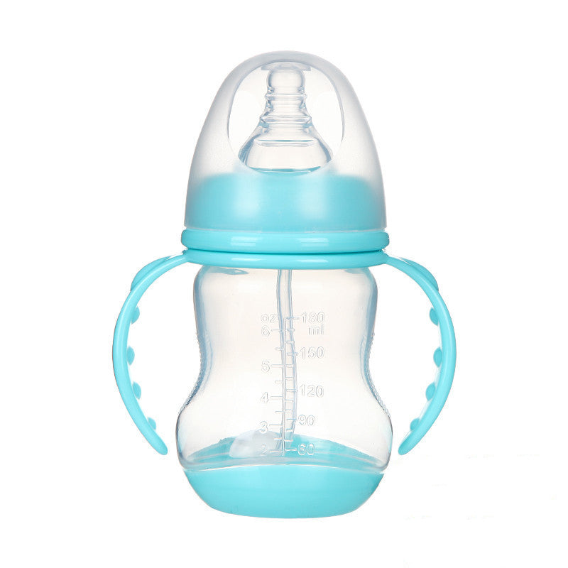 Anti-Colic Wide Caliber PP Baby Bottle with Straw & Handle