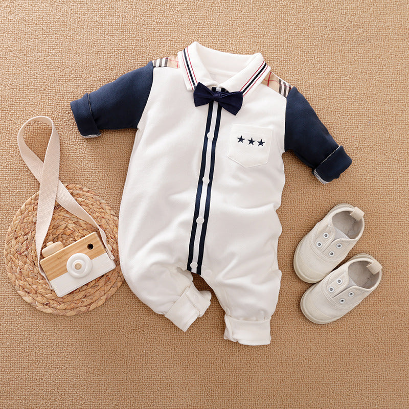 Gentleman Baby Romper - Long Sleeve Baby Clothes