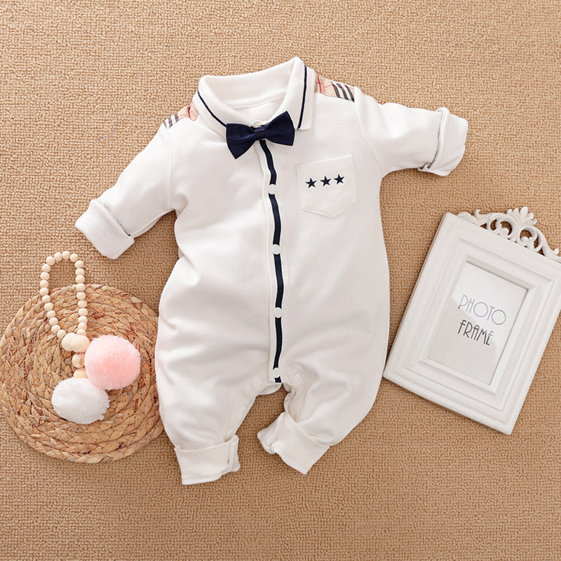 Gentleman Baby Romper - Long Sleeve Baby Clothes