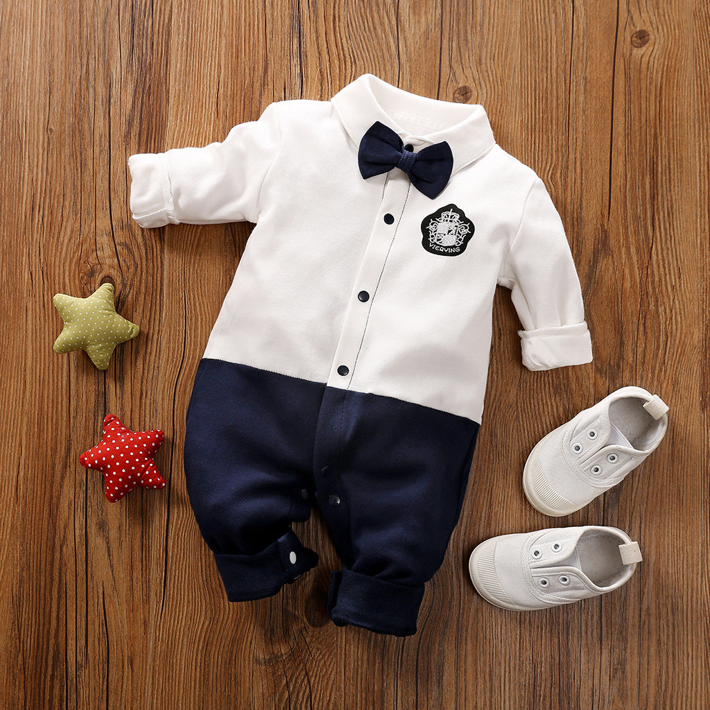 Gentleman Baby Romper - Long Sleeve Baby Clothes