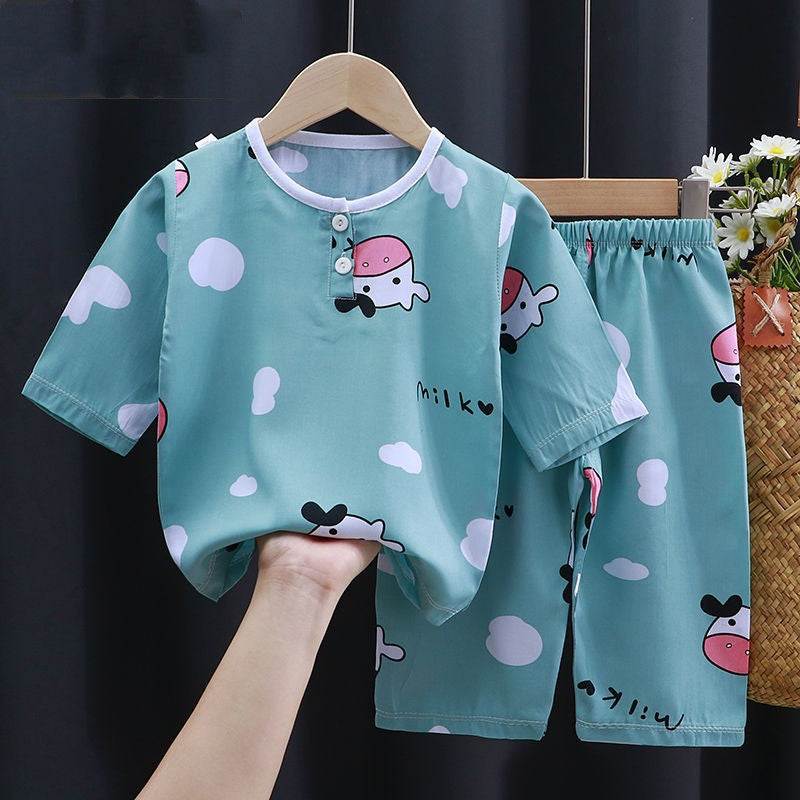 Baby Summer Cotton Silk Clothes - Cartoon Style