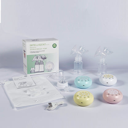 two opened box USB Plug-In Bilateral two Breast Pump 