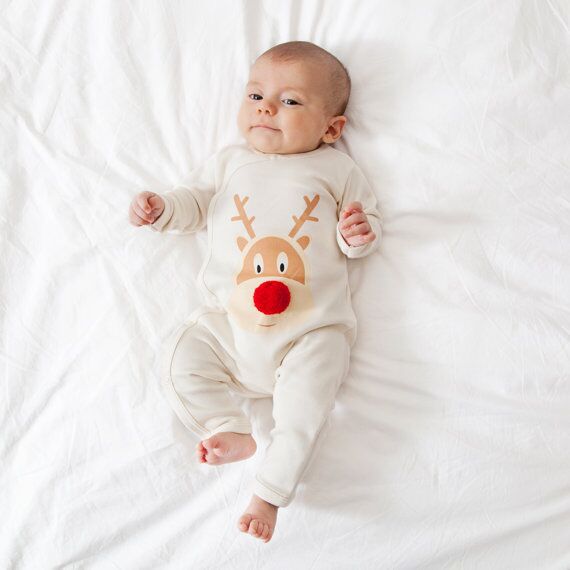 Christmas Deer Printed Family Matching Fur Ball Pajamas