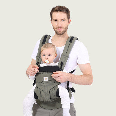 men hold Versatile Full Stage 4-Style Baby Harness 