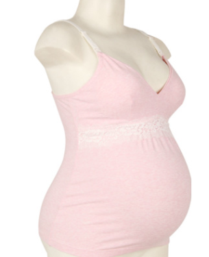 Cotton Lace Postpartum Nursing Vest for Women