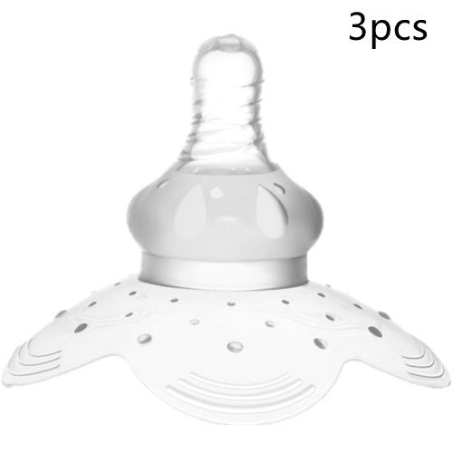 one nipple shield with writing 3pcs