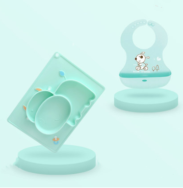 Cartoon Silicone Baby Bowl with Strong Suction Base for Infant Feeding