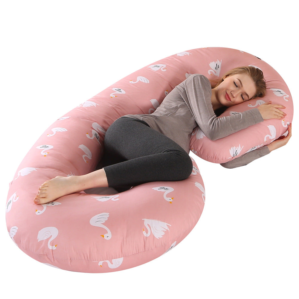 Crystal Velvet C-Shaped Maternity Sleeping Pillow