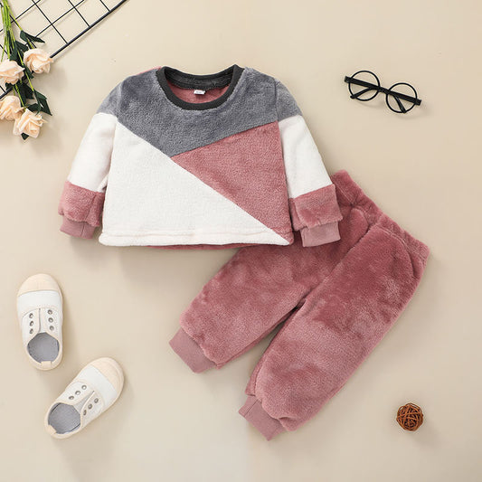 2 Pc Baby Casual Long Sleeves Sweater and Trouser Set 2024