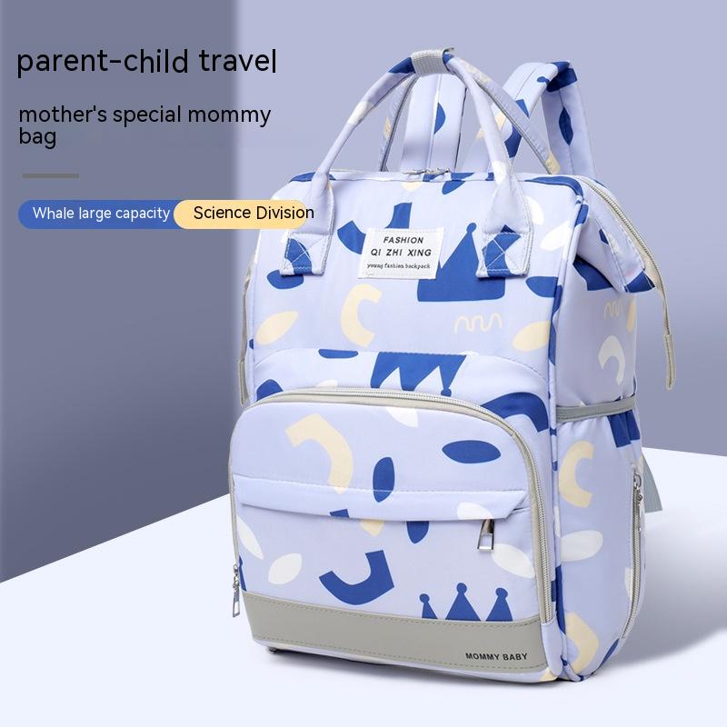 parent child travel of Multi-compartment Mummy Bag Large Capacity Portable Backpack Baby Diaper Bag