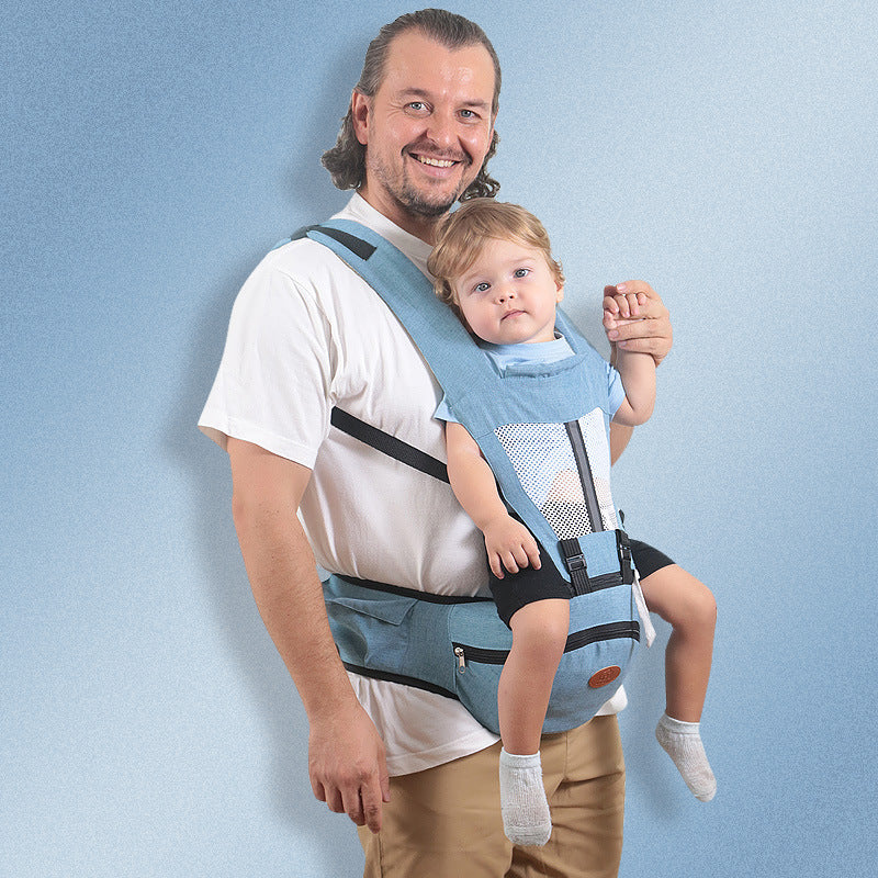 blue Multifunctional Waist Stool Front and Rear Carrier 2024