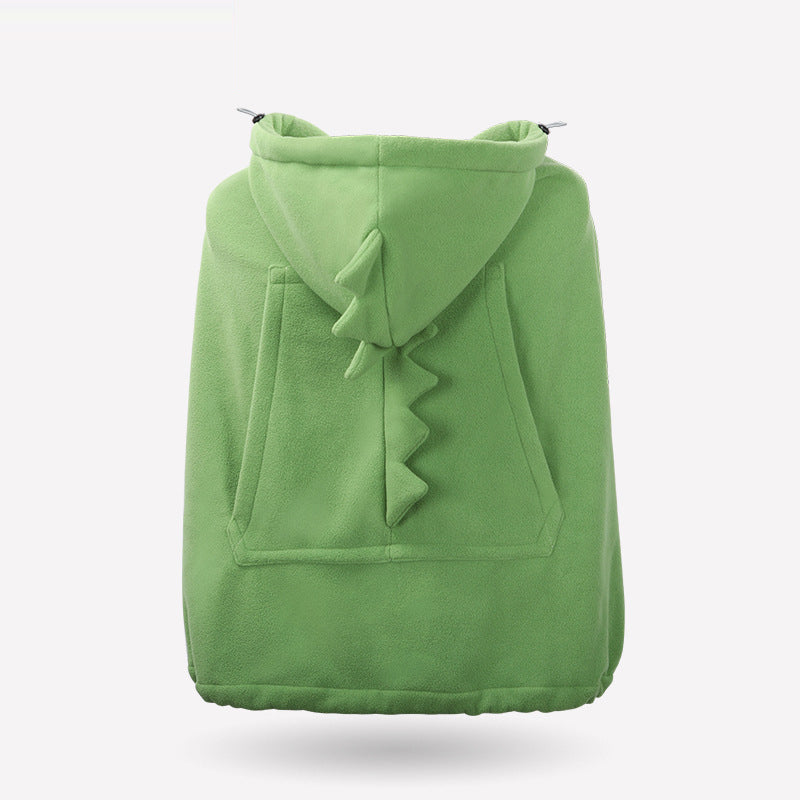 green Kids' Versatile Cartoon Strap Cape