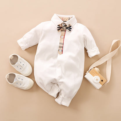 Gentleman Baby Romper - Long Sleeve Baby Clothes