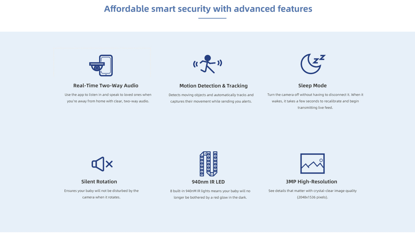 IMILAB A1 2K Smart Security Camera - AI-Powered Surveillance & Baby Monitor