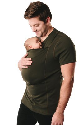 green Comfy Mom Carrier Baby T-Shirt