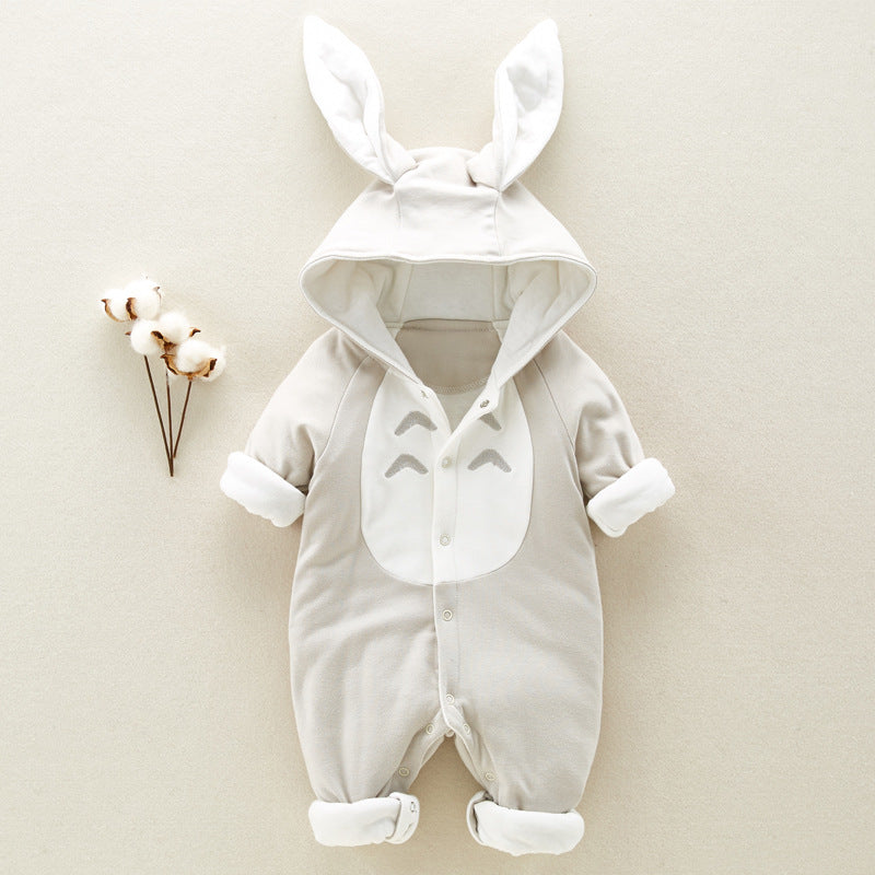 Thick Cotton Padded Baby Romper - Hooded Onesies