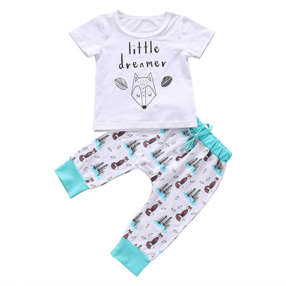 Newborn Baby Clothes Set | T-shirt Tops+Pants | 100% Cotton