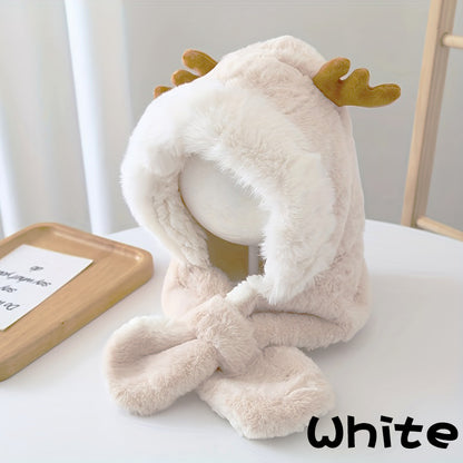 Baby Girl Deer Plush Rabbit Ear Warm Hat - Children's Warm Cap 2024