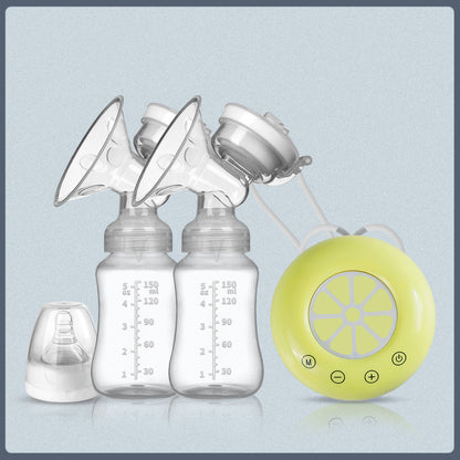 two opened box USB Plug-In Bilateral two Breast Pump 