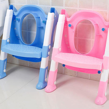 2 Adjustable Baby Potty Training Seat - one blue and the other pink next to each other